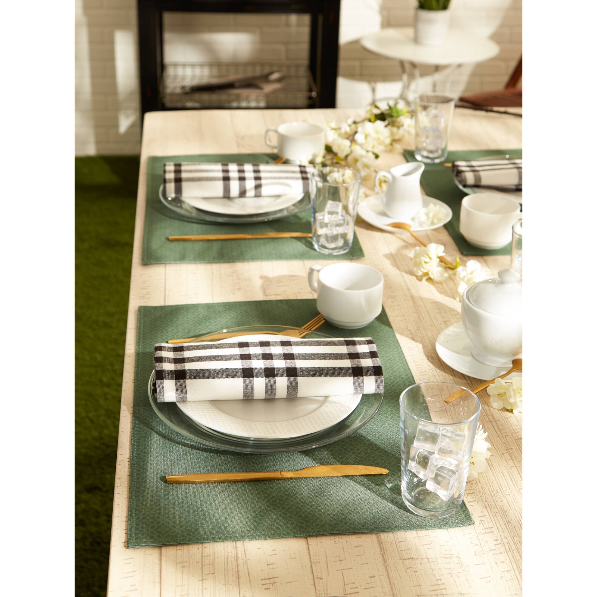 Artichoke Tonal Lattice Print Outdoor Placemat (Set of 6)